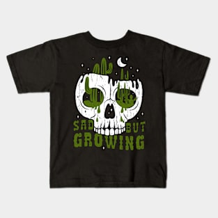 Skull "Sad But Growing" Kids T-Shirt